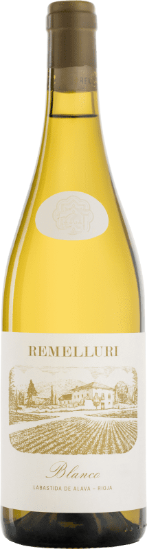 76,95 € Spedizione Gratuita | Vino Bianco Ntra. Sra. de Remelluri Crianza — Invecchiato in Botte D.O.Ca. Rioja La Rioja Spagna Garnacha — Grenache, Roussanne, Moscato, Viognier, Chardonnay, Sauvignon, Marsanne Bottiglia 75 cl