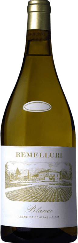 172,95 € Kostenloser Versand | Weißwein Ntra. Sra. de Remelluri Crianza — Kurze Fassreifung D.O.Ca. Rioja La Rioja Spanien Garnacha — Grenache, Roussanne, Moscato — Muskateller, Viognier, Chardonnay, Sauvignon, Marsanne Magnumflasche 1,5 L