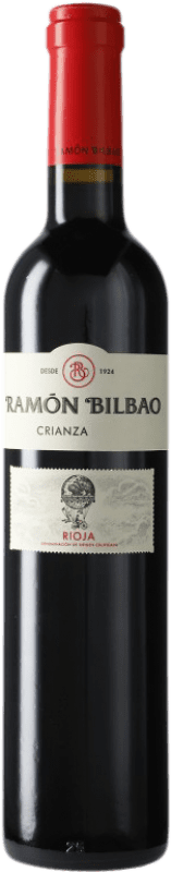 8,95 € Envio grátis | Vinho tinto Ramón Bilbao Crianza D.O.Ca. Rioja La Rioja Espanha Tempranillo Garrafa Medium 50 cl