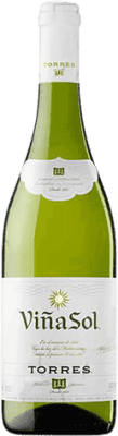 7,95 € Free Shipping | White wine Torres Viña Sol Dry Joven D.O. Catalunya Catalonia Spain Parellada Bottle 75 cl