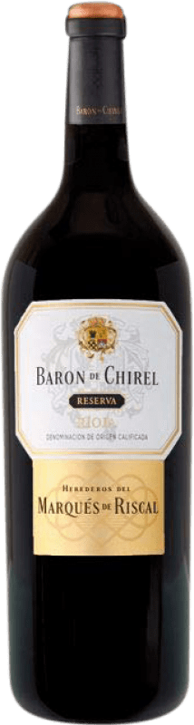 218,95 € Envio grátis | Vinho Tinto Marqués de Riscal Barón de Chirel Reserva D.O.Ca. Rioja La Rioja Espanha Tempranillo Garrafa Magnum 1,5 L