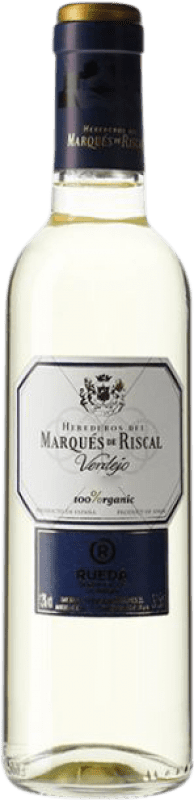 6,95 € Envío gratis | Vino blanco Marqués de Riscal Joven D.O. Rueda Castilla y León España Verdejo Media Botella 37 cl