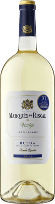 27,95 € 免费送货 | 白葡萄酒 Marqués de Riscal 年轻的 D.O. Rueda 卡斯蒂利亚莱昂 西班牙 Verdejo — 维德霍 Organic — 有机 大瓶 — Magnum 1,5 L