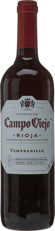 8,95 € 送料無料 | 赤ワイン Campo Viejo 高齢者 D.O.Ca. Rioja ラ・リオハ スペイン Tempranillo ボトル 75 cl