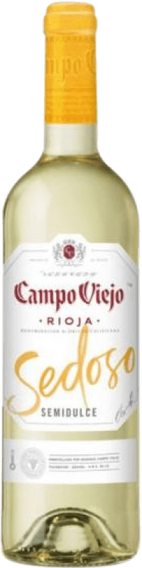 6,95 € Envio grátis | Vinho branco Campo Viejo Semi-seco Semi-doce Jovem D.O.Ca. Rioja La Rioja Espanha Macabeo Garrafa 75 cl