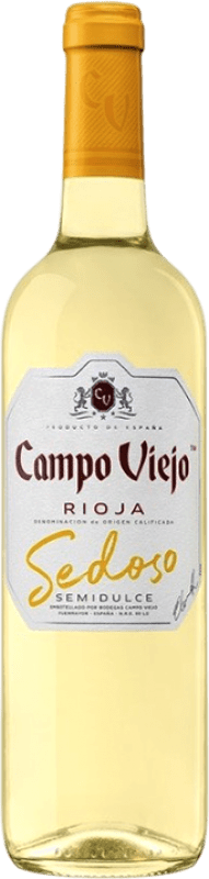 6,95 € Envio grátis | Vinho Branco Campo Viejo Semiseco — Meio Seco Jovem D.O.Ca. Rioja La Rioja Espanha Macabeo 75 cl