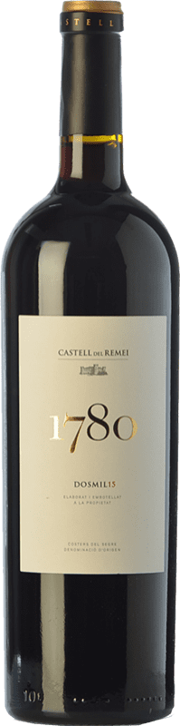 28,95 € 免费送货 | 红酒 Castell del Remei N.1780 预订 D.O. Costers del Segre 加泰罗尼亚 西班牙 Tempranillo, Grenache, Cabernet Sauvignon 瓶子 75 cl