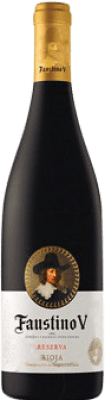 5,95 € Envío gratis | Vino Tinto Faustino V Reserva D.O.Ca. Rioja La Rioja España Tempranillo, Mazuelo, Cariñena Media Botella 37 cl