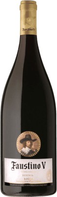 26,95 € Kostenloser Versand | Rotwein Faustino V Reserve D.O.Ca. Rioja La Rioja Spanien Tempranillo, Mazuelo, Carignan Magnum-Flasche 1,5 L