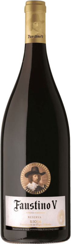 26,95 € Free Shipping | Red wine Faustino V Reserve D.O.Ca. Rioja The Rioja Spain Tempranillo, Mazuelo, Carignan Magnum Bottle 1,5 L