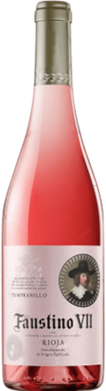 5,95 € Envio grátis | Vinho rosé Faustino VII Jovem D.O.Ca. Rioja La Rioja Espanha Tempranillo, Grenache Garrafa 75 cl