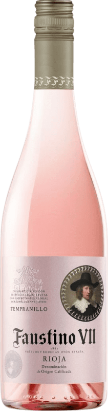 6,95 € Envio grátis | Vinho Rosé Faustino VII Jovem D.O.Ca. Rioja La Rioja Espanha Tempranillo, Garnacha — Grenache 75 cl