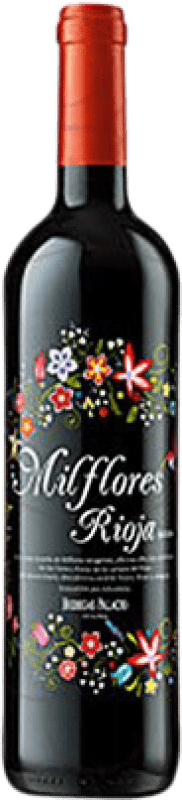 7,95 € 免费送货 | 红酒 Palacio Mil Flores 年轻的 D.O.Ca. Rioja 拉里奥哈 西班牙 Tempranillo 瓶子 75 cl