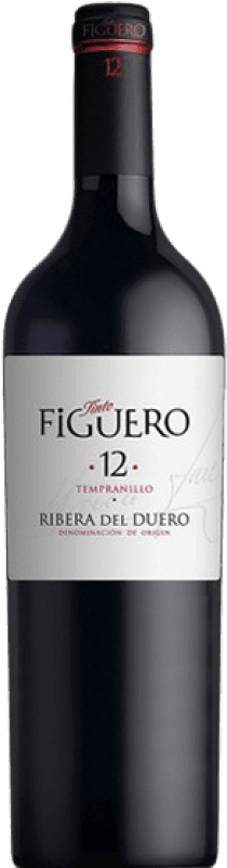 12,95 € 免费送货 | 红酒 Figuero 12 Meses 岁 D.O. Ribera del Duero 卡斯蒂利亚莱昂 西班牙 Tempranillo 瓶子 Medium 50 cl