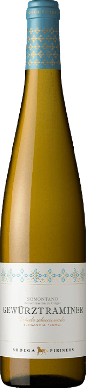 12,95 € Free Shipping | White wine Pirineos Young D.O. Somontano Aragon Spain Gewürztraminer Bottle 75 cl