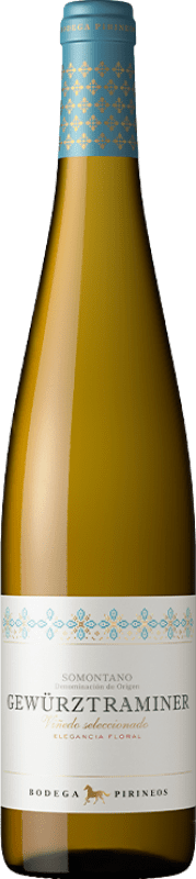 13,95 € Бесплатная доставка | Белое вино Pirineos молодое D.O. Somontano Арагон Испания Gewürztraminer — Гевюрцтраминер Бутылка 75 cl