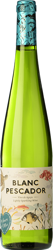 6,95 € 免费送货 | 白起泡酒 Perelada Pescador 年轻的 D.O. Empordà 加泰罗尼亚 西班牙 Macabeo, Xarel·lo, Parellada 瓶子 75 cl