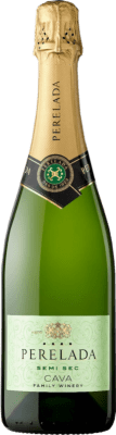 9,95 € Бесплатная доставка | Белое игристое вино Perelada & Chivite Semiseco — Полусухое D.O. Cava Каталония Испания Macabeo — Макабео, Xarel·lo — Шарелло, Parellada — Парельяда 75 cl