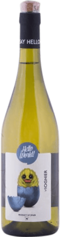 4,95 € Spedizione Gratuita | Vino Bianco Finca La Estacada Hello World Giovane I.G.P. Vino de la Tierra de Castilla Castilla la Mancha y Madrid Spagna Viognier 75 cl