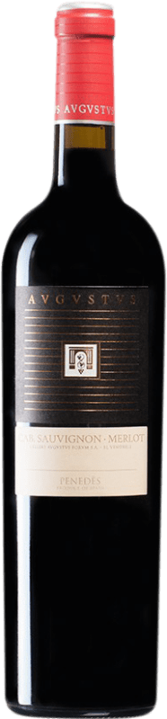 16,95 € Free Shipping | Red wine Augustus Aged D.O. Penedès Catalonia Spain Merlot, Cabernet Sauvignon Bottle 75 cl