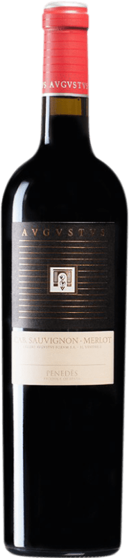 14,95 € Kostenloser Versand | Rotwein Augustus Crianza — Kurze Fassreifung D.O. Penedès Katalonien Spanien Merlot, Cabernet Sauvignon Flasche 75 cl