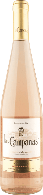 6,95 € Бесплатная доставка | Розовое вино Vinícola Navarra Las Campanas Молодой D.O. Navarra Наварра Испания Grenache бутылка 75 cl