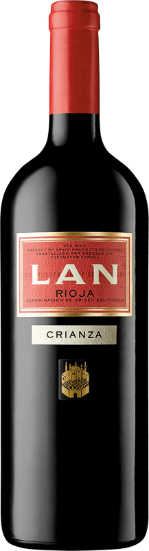 19,95 € Free Shipping | Red wine Lan Aged D.O.Ca. Rioja The Rioja Spain Tempranillo, Mazuelo, Carignan Magnum Bottle 1,5 L