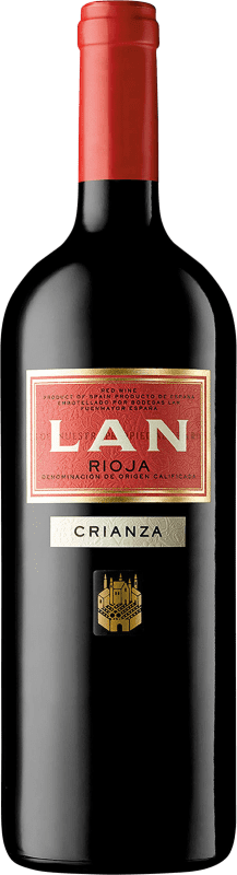 19,95 € Kostenloser Versand | Rotwein Lan Crianza — Kurze Fassreifung D.O.Ca. Rioja La Rioja Spanien Tempranillo, Mazuelo, Cariñena — Carignan Magnumflasche 1,5 L