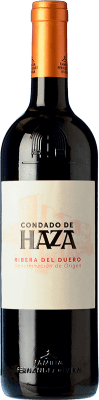 17,95 € 免费送货 | 红酒 Condado de Haza 岁 D.O. Ribera del Duero 卡斯蒂利亚莱昂 西班牙 Tempranillo 瓶子 75 cl