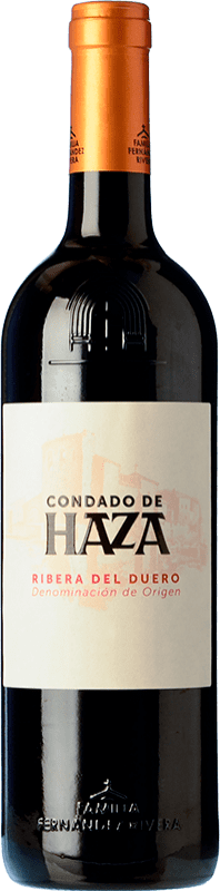 17,95 € 免费送货 | 红酒 Condado de Haza 岁 D.O. Ribera del Duero 卡斯蒂利亚莱昂 西班牙 Tempranillo 瓶子 75 cl