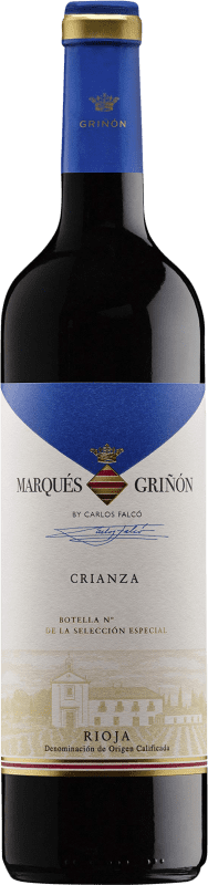 9,95 € Spedizione Gratuita | Vino Rosso Marqués de Griñón Crianza — Invecchiato in Botte D.O.Ca. Rioja La Rioja Spagna Tempranillo Bottiglia 75 cl
