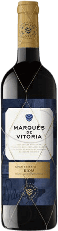 29,95 € Kostenloser Versand | Rotwein Marqués de Vitoria Große Reserve D.O.Ca. Rioja La Rioja Spanien Tempranillo Flasche 75 cl