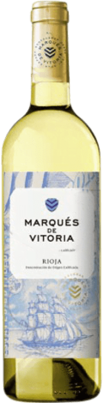 5,95 € Бесплатная доставка | Белое вино Marqués de Vitoria Молодой D.O.Ca. Rioja Ла-Риоха Испания Macabeo бутылка 75 cl