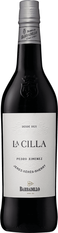 14,95 € 免费送货 | 强化酒 Barbadillo La Cilla D.O. Jerez-Xérès-Sherry Andalucía y Extremadura 西班牙 Pedro Ximénez 瓶子 75 cl