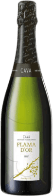 5,95 € Spedizione Gratuita | Spumante Bianco Castell d'Or Flama d'Or Brut Giovane D.O. Cava Catalogna Spagna Macabeo, Xarel·lo, Parellada 75 cl