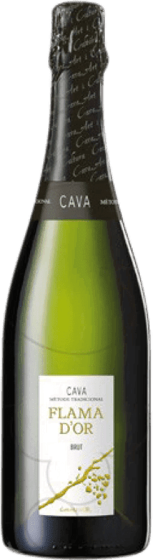 5,95 € Kostenloser Versand | Weißer Sekt Castell d'Or Flama d'Or Brut — Herb Jung D.O. Cava Katalonien Spanien Macabeo, Xarel·lo, Parellada Flasche 75 cl