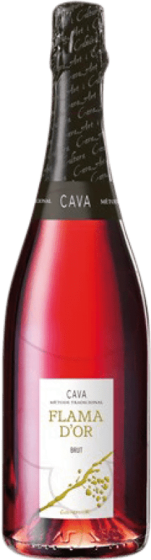 5,95 € Kostenloser Versand | Rosé Sekt Castell d'Or Flama Brut — Herb Reserve — Gereift D.O. Cava Katalonien Spanien Trepat Flasche 75 cl