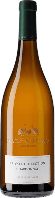 35,95 € 免费送货 | 白酒 Saxenburg Private Collection 岁 I.G. Stellenbosch 斯泰伦博斯 南非 Chardonnay 瓶子 75 cl