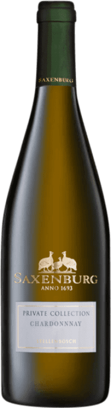 23,95 € 免费送货 | 白酒 Saxenburg Private Collection 岁 I.G. Stellenbosch 斯泰伦博斯 南非 Chardonnay 瓶子 75 cl