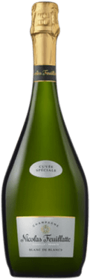 35,95 € Бесплатная доставка | Белое игристое Nicolas Feuillatte Cuvée Speciale Blanc de Blancs A.O.C. Champagne шампанское Франция Chardonnay бутылка 75 cl