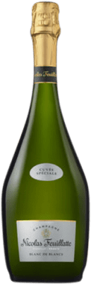 37,95 € Kostenloser Versand | Weißer Sekt Nicolas Feuillatte Cuvée, Spezial, Blanc de Blancs A.O.C. Champagne Champagner Frankreich Chardonnay 75 cl