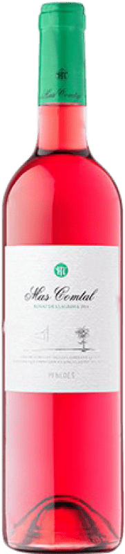 8,95 € Kostenloser Versand | Roséwein Mas Comtal Jung D.O. Penedès Katalonien Spanien Merlot 75 cl