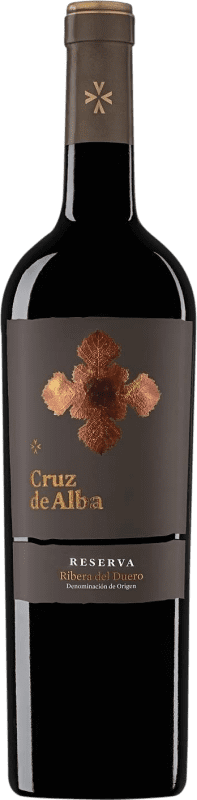 33,95 € 免费送货 | 红酒 Cruz de Alba 预订 D.O. Ribera del Duero 卡斯蒂利亚莱昂 西班牙 Tempranillo 瓶子 75 cl