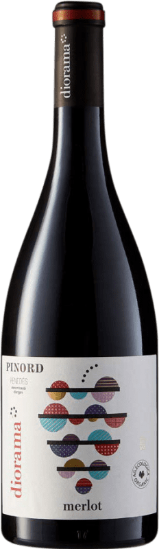 7,95 € Envío gratis | Vino Tinto Pinord Diorama Crianza D.O. Penedès Cataluña España Merlot Eco — Ecológico Botella 75 cl