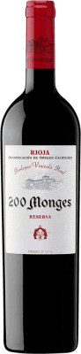 119,95 € 免费送货 | 红葡萄酒 Vinícola Real 200 Monges 珍藏 D.O.Ca. Rioja 拉里奥哈 西班牙 Tempranillo — 丹魄, Garnacha — 歌海娜, Graciano — 格拉西亚诺 大瓶 — Magnum 1,5 L