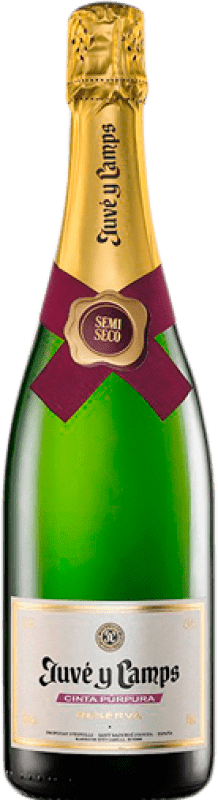 19,95 € Spedizione Gratuita | Spumante bianco Juvé y Camps Cinta Púrpura Brut Riserva D.O. Cava Catalogna Spagna Macabeo, Xarel·lo, Parellada Bottiglia 75 cl