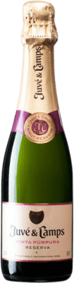 9,95 € 免费送货 | 白起泡酒 Juvé y Camps Cinta Púrpura 香槟 预订 D.O. Cava 加泰罗尼亚 西班牙 Macabeo, Xarel·lo, Parellada 半瓶 37 cl