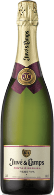 11,95 € Envio grátis | Espumante Branco Juvé y Camps Cinta Púrpura Brut — Bruto Reserva D.O. Cava Catalunha Espanha Macabeo, Xarel·lo, Parellada Meia Garrafa 37 cl