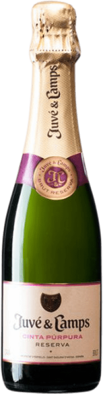 10,95 € 免费送货 | 白起泡酒 Juvé y Camps Cinta Púrpura 香槟 预订 D.O. Cava 加泰罗尼亚 西班牙 Macabeo, Xarel·lo, Parellada 半瓶 37 cl