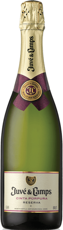 11,95 € Envoi gratuit | Blanc mousseux Juvé y Camps Cinta Púrpura Brut Réserve D.O. Cava Catalogne Espagne Macabeo, Xarel·lo, Parellada Demi- Bouteille 37 cl